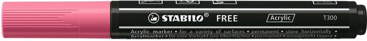 Immagine prodotto STABILO Pennarello acrilico - FREE Acrylic - T300 punta a proiettile 2-3mm - penna singola - rosa (Rosa scuro, 3 mm, 1 x)