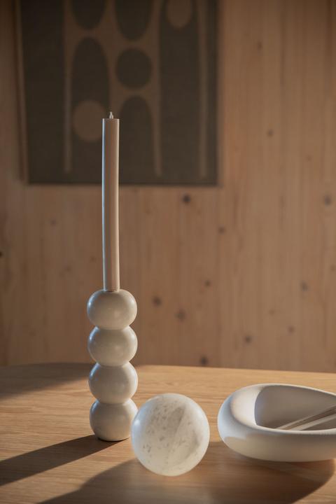 Actual product image Zuiver Rome Candle Holder Marble White (8 x 8 x 24 cm)