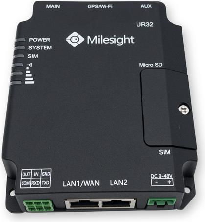 Produktbild Milesight IoT Ind. Cellular Router UR75 4G GPS Wi-Fi