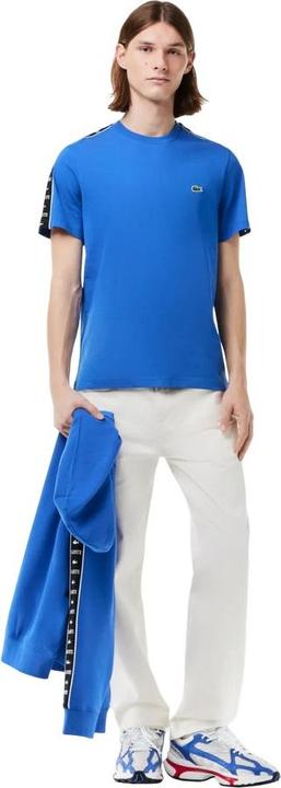 Actual product image Lacoste Mens Logo Cotton Jersey Stripes T-Shirt (S)