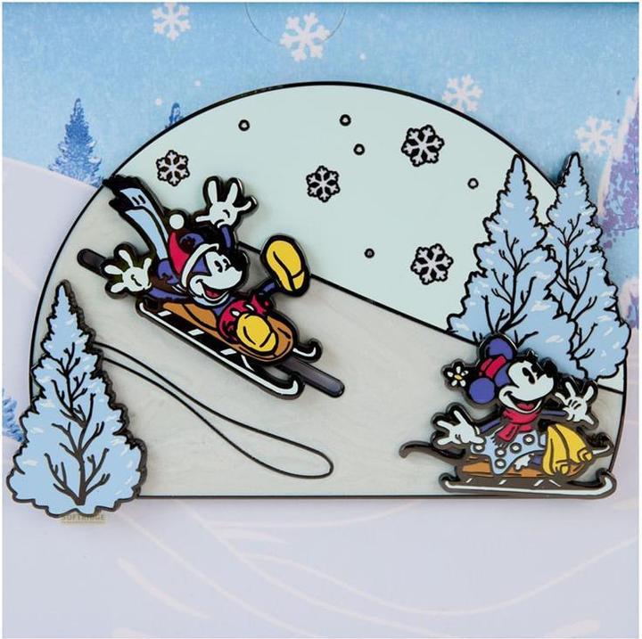 Produktbild Loungefly Disney by Ansteck-Pins Mickey and friends Winter Wonderland 3" Limited Edition 8 cm