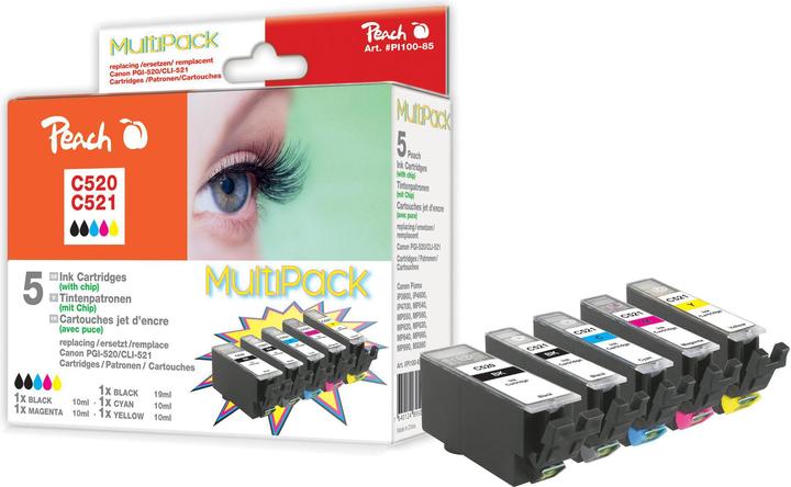 Image du produit Peach Cli-521, Pg-520 (M, PBK, CF, C, Y)