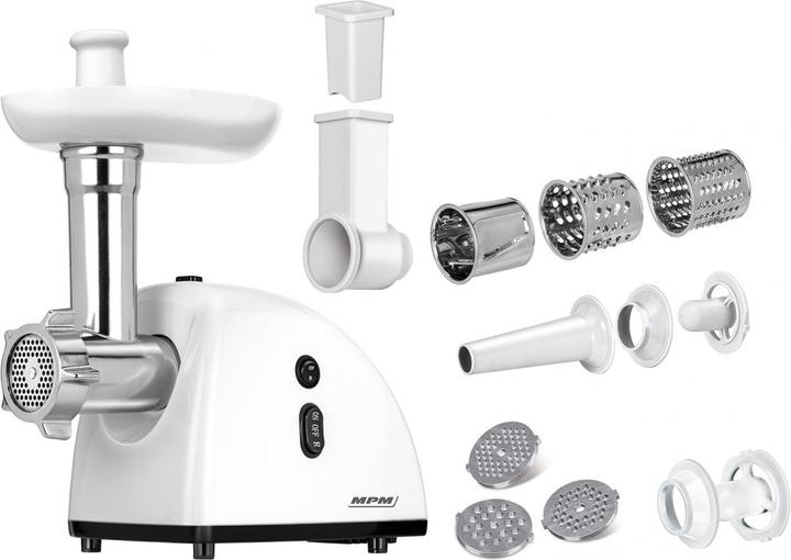 Actual product image MPM MMM-06 Electric mincer, 3 perforated discs 3mm, 5mm, 7mm, sausage stuffing, return functi