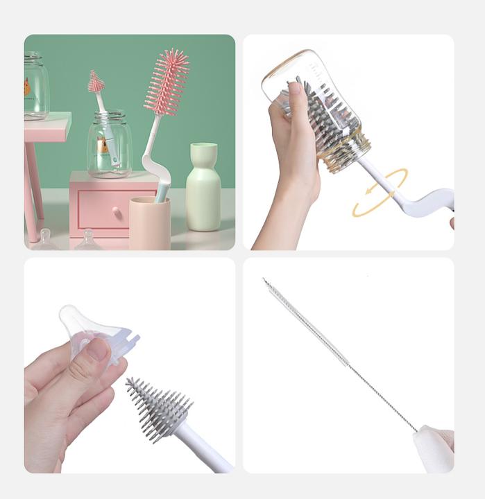 Actual product image Youha THE ONE Milk Bottle Blue cleaning brush