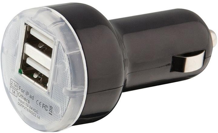 Actual product image PhoneLook Double plug cigarette lighter 2-port USB connection 2x USB-A charging adapter