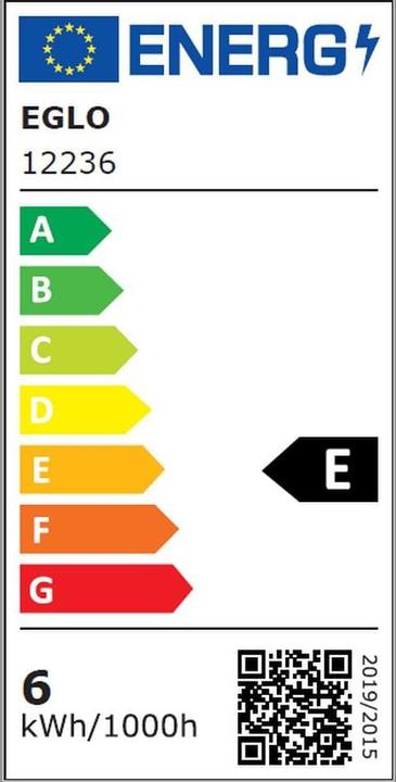 Energy Label EGLO Illuminant (E27, 6 W, 806 lm, 1 x, E)
