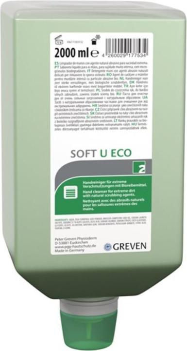 Produktbild PGP Handreiniger SOFT U ECO 2l lÃ¶semittelfrei 2000ml Varioflasche PHYSIODERM (Flüssigseife, 2000 ml)