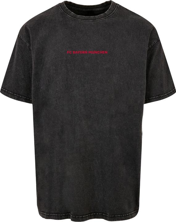 Produktbild FC Bayern München Logo History Red Acid Washed Heavy Oversize Tee - 118295 (L)