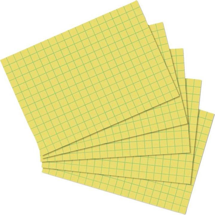 Immagine prodotto Herlitz Schede, DIN A7, quadrate, gialle (74 x 105 mm, 170 g/m², 100 x)