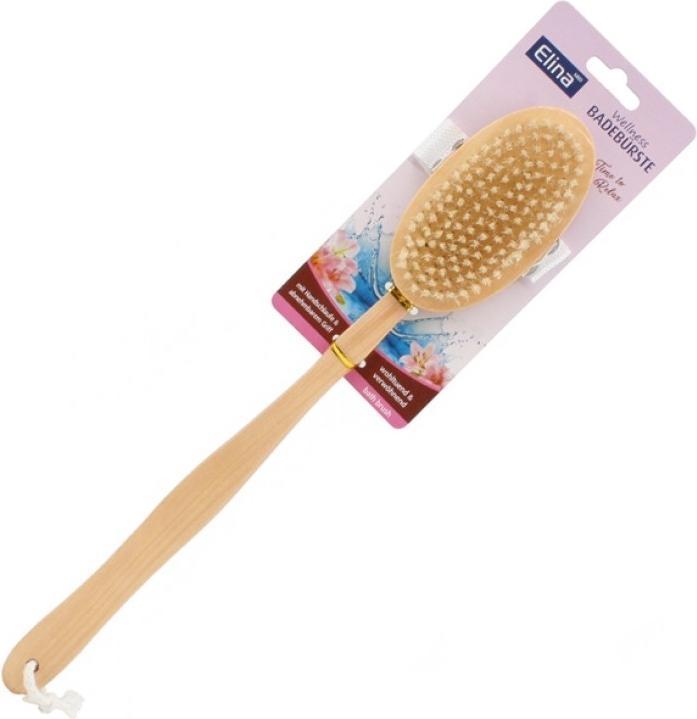 Elina Med 40767 Wooden Bath Brush 42cm Oval Massage Brush