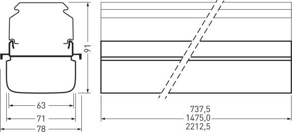 Actual product image Trilux 7651IP HE#9002115696 LED continuous row luminaire 1474mm 840 (White)