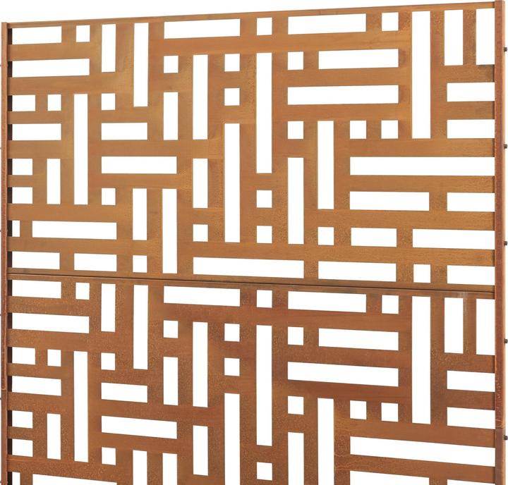 Produktbild Casa.Pro Trennwand Bernalda 180x120 cm Stahl Edelrost (180 x 120 x 40 cm)