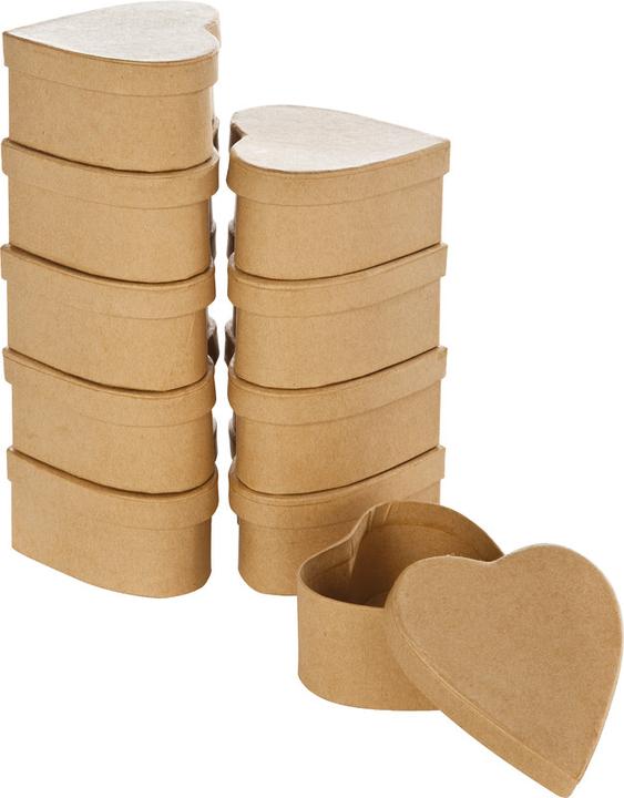 Immagine prodotto Folia Set di scatole di cartone Mini HEART, naturale (Scatola da regalo, 10 x)