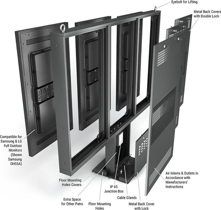 Produktbild DSS Outdoor Stele Portrait 3x46", Metall, Full Outdoor