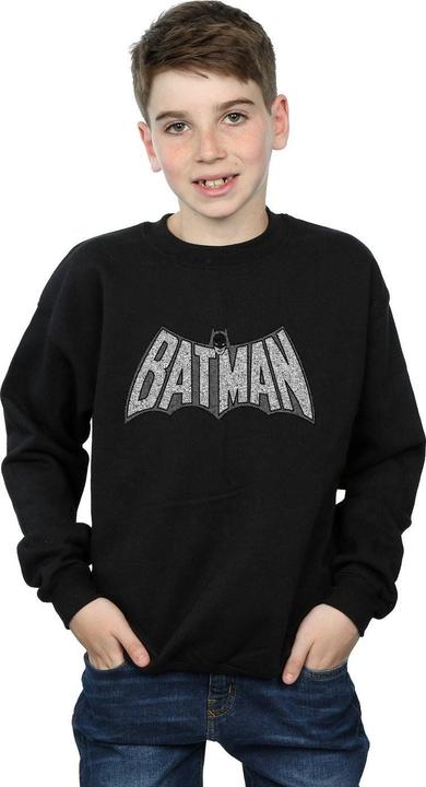 Actual product image Boys Batman Retro Crackle Logo Sweatshirt (152, 158)