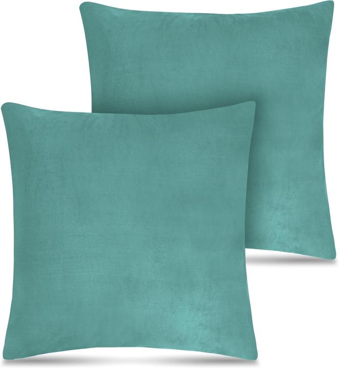 Actual product image Aspero 2 flannel pillowcases + fillings 60x60 cm Blue (60 x 60 cm)