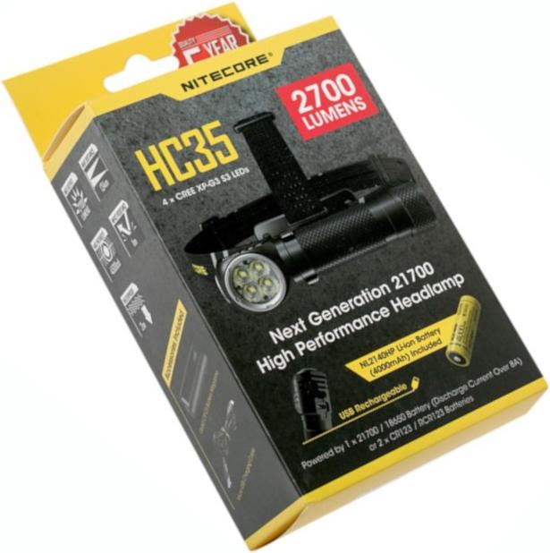 Produktbild Nitecore HC35 inkl. NL2140HP (2700 lm)