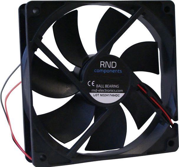 RND Components Ventilatore assiale brushless DC 120x120x25mm 12V 145.2m³/h (120 mm)