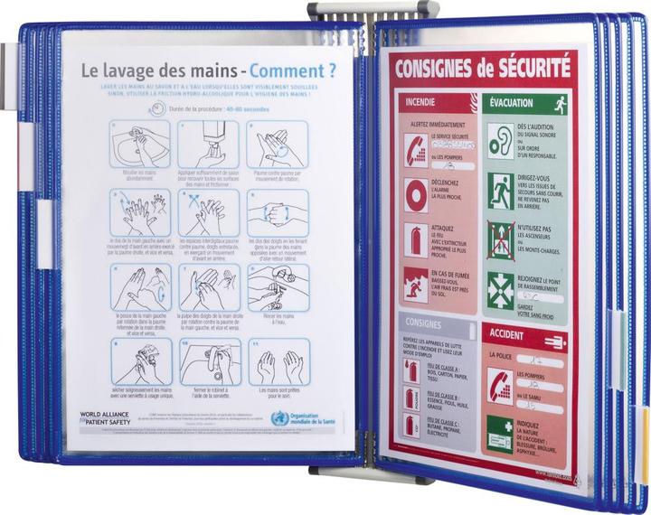 Actual product image Tarifold Wall display board system 414101 DIN A4 blue with 10 display boards (A4, 10 x)