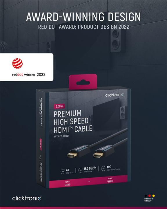 Produktbild Goobay Clicktronic High Speed HDMI Kabel Ethernet (5 m, HDMI)