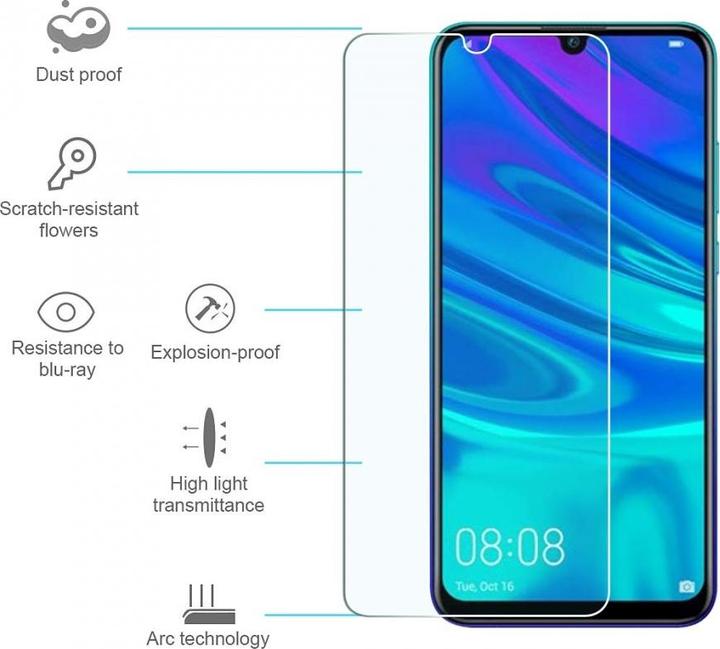 Actual product image Screenguard Huawei P Smart 2019 bulletproof glass protective film Case Friendly Design (1 Piece, Huawei P Smart+ (2019))