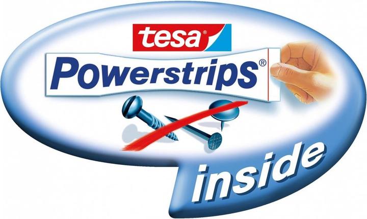 Actual product image tesa SMOOZ hairdryer holder incl. adhesive solution without drilling