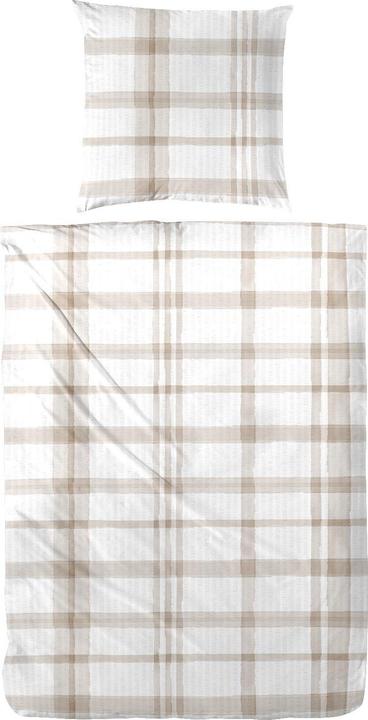 Produktbild Enrico Coss Baumwoll Seersucker Bettwäsche Lexington beige (Bettwäsche Set, 155x220 cm + 80x80 cm)