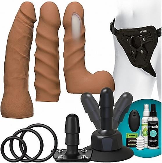Actual product image Doc Johnson Vibrating Dual Density Starter Set Caramel