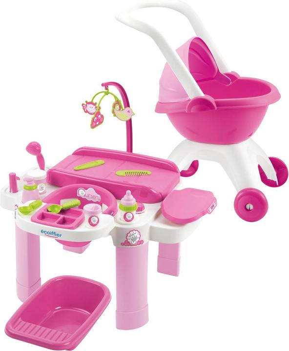 Immagine prodotto Ecoiffier Set di cura Ecoffier con carrozzina per bambole