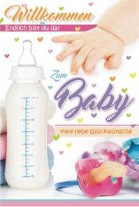 Actual product image Hilpert Greeting cards birth baby bottle (1 pcs.)