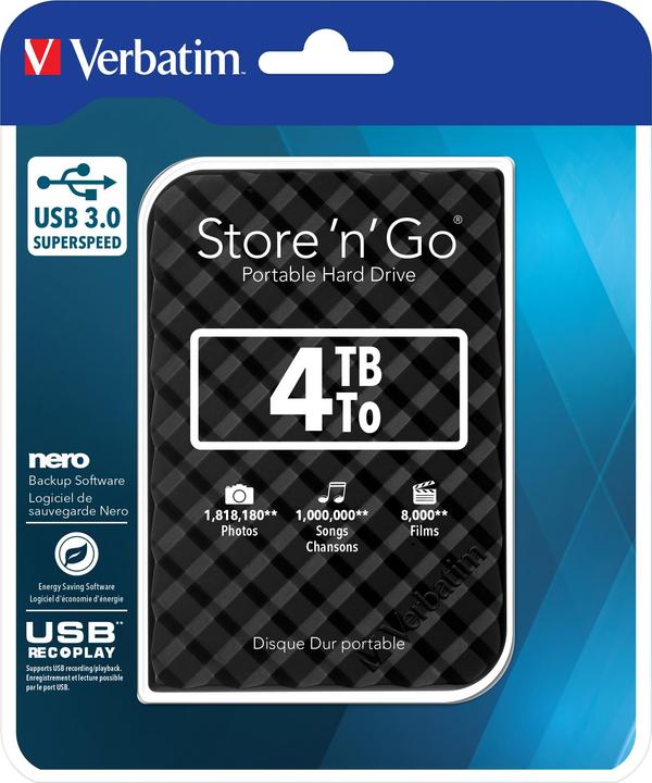 Image du produit Verbatim STORE N GO 2.5INGEN2 4TB USB3. (4 To)