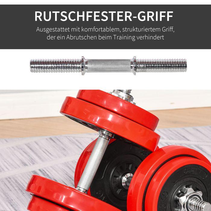 Immagine prodotto Swisshandel24 Set di manubri 20KGS 2-IN-1 Manubri e bilancieri regolabili per il sollevamento pesi a casa (4 x 2,5 kg)