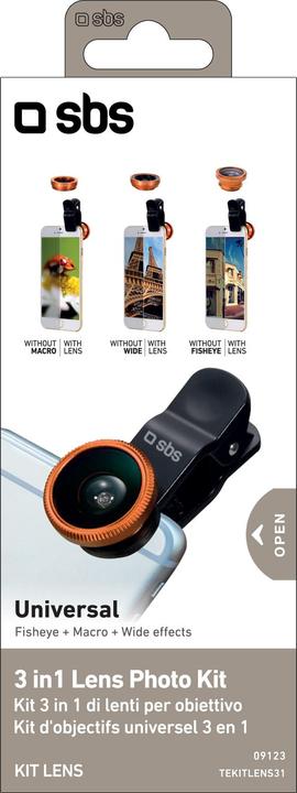 Image du produit SBS Kit de lentilles 3 en 1 pour smartphone
