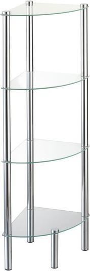 Produktbild Axentia Stand-Eckregal Solanio, 4 Glasböden