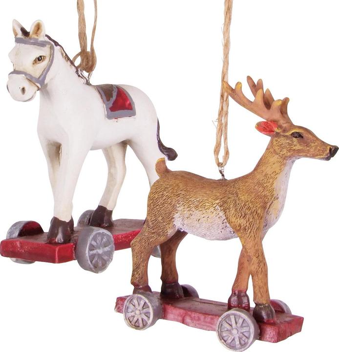 Produktbild Casativo 2er-Set Weihnachtsbaumanhänger Hirsch & Pferd (2 -teilig)