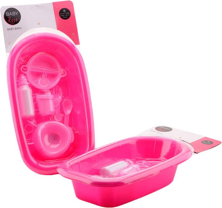 Image du produit Baby Rose Baignoire bébé rose avec accessoires