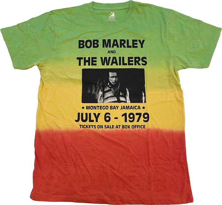 Bob Marley Unisex Adult Montego Bay Dip Dye T-Shirt (S)