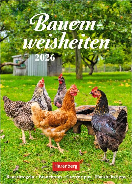 Immagine prodotto Harenberg Bauernweisheiten Wochenkalender 2026 - Bauernregeln, Brauchtum, Gartentipps, Haushalt (A5, Copertina rigida, Tedesco)
