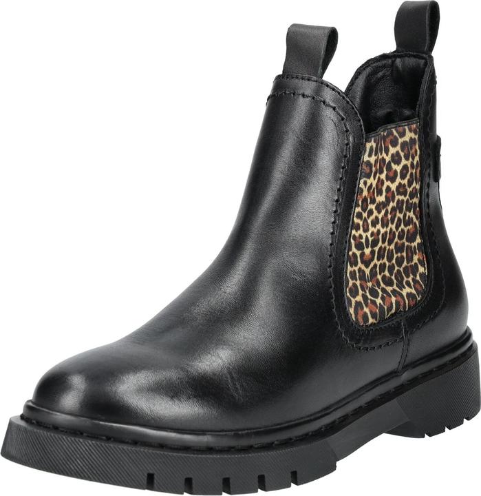 Produktbild Tamaris Entdecke die trendige Stiefelette mit Leo-Einsatz aus hochwertigem Leder-Textil-Mix von. Die (37)