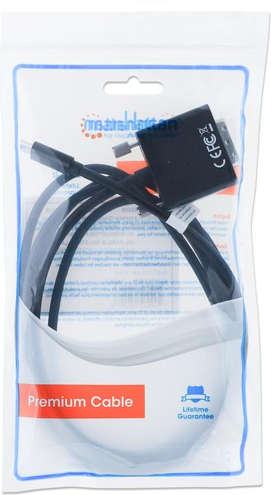 Produktbild Manhattan USB-C to DVI Adapter Cable (2 m, USB Typ C)