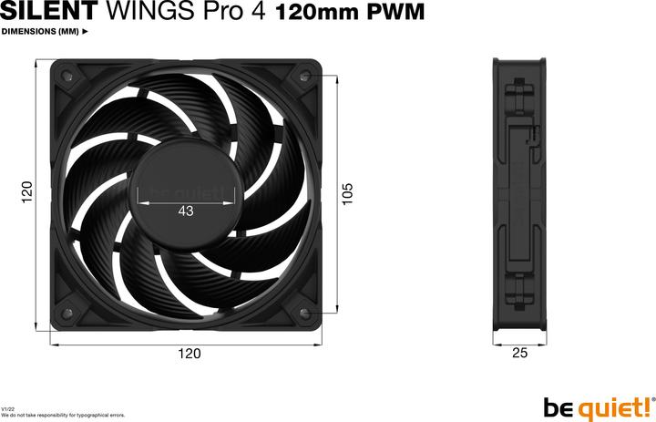 Produktbild be quiet! Silent Wings 4 Pro PWM Lüfter (120 mm, 1 x)