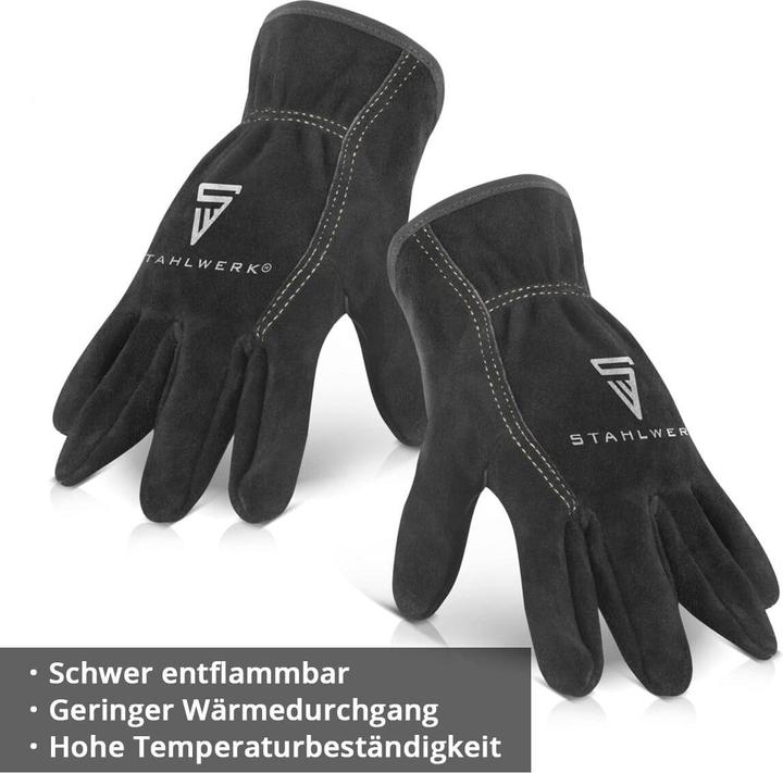 Actual product image Stahlwerk Heat-resistant welding gloves made from high-quality split leather (XL)