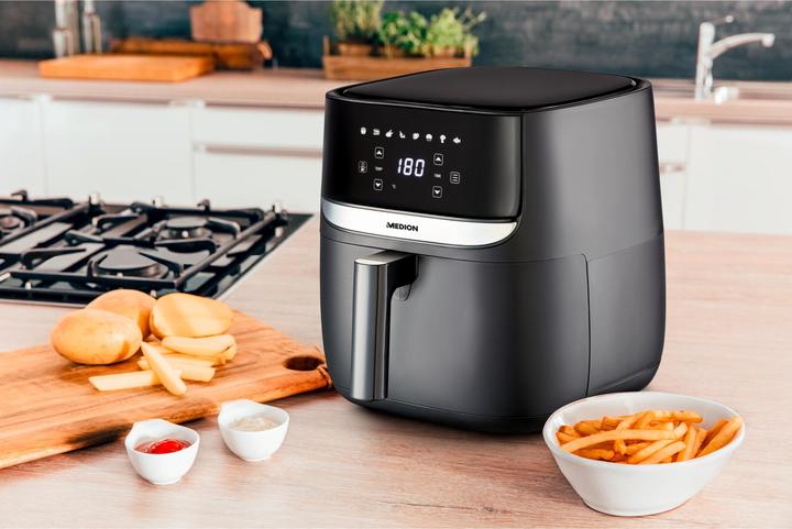 Image du produit Medion Heissluft-Fritteuse MD 10532, 1 kg, Schwarz