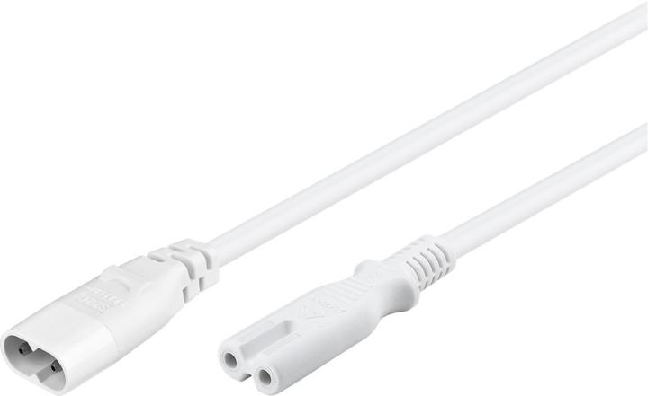 Produktbild Goobay Verlängerungskabel C7/C8, 2 m, Weiss, Weiss (2 m)
