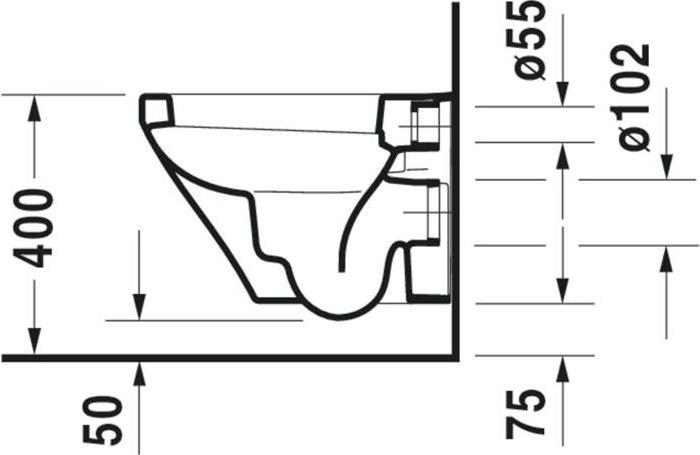 Actual product image Duravit Wall toilet