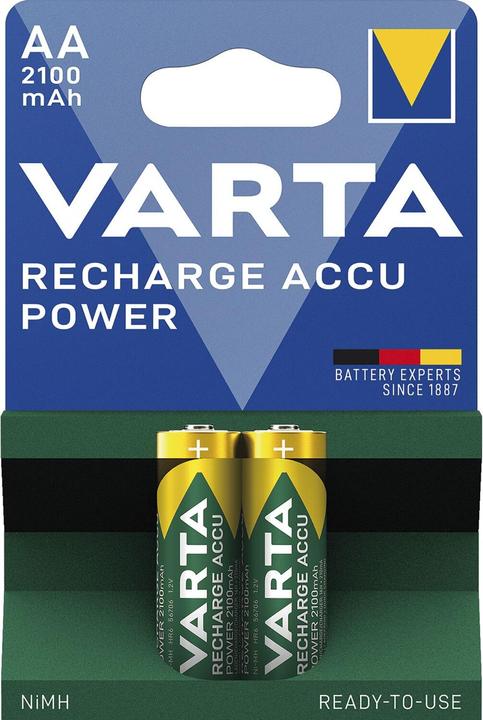 Image du produit Varta Recharger Accu Power (2 pcs, AA, 2100 mAh)