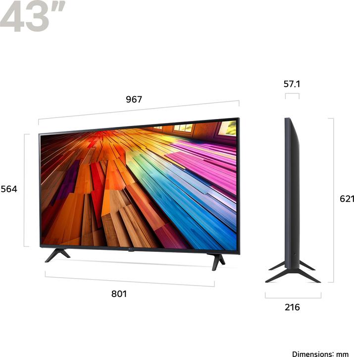 Actual product image LG 43UT80006LA.AEK (43", UT80, LED, 4K, 2024)