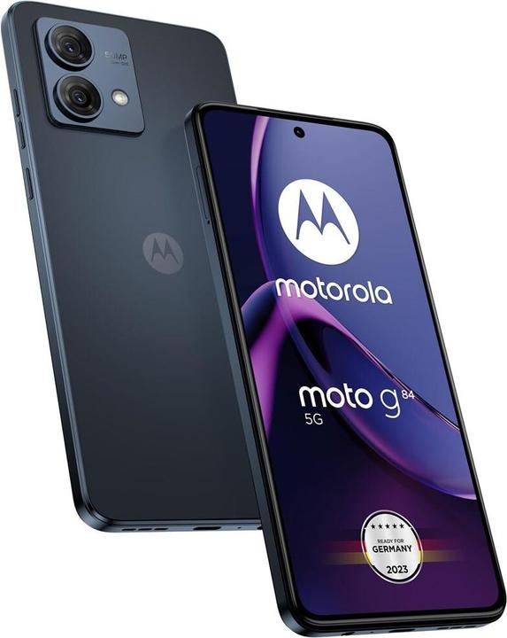 Image du produit Motorola Moto G84 (256 Go, Midnight Blue, 6.50", Double SIM hybride, 50 Mpx, 5G)