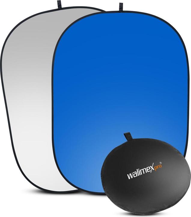 Produktbild Walimex 2in1 Falthintergrund grau/blau, 180x210cm (180 cm, 180 cm)