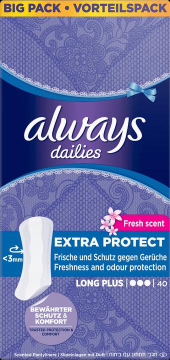 Actual product image Always Dailies Extra Protect (40 x, Sanitary pads)